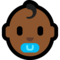 Baby - Medium Black emoji on Microsoft